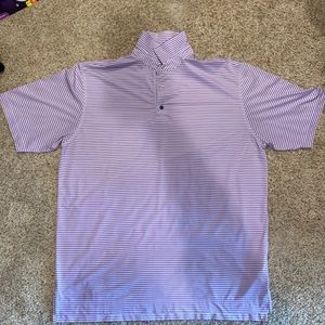 striped collared golf shirt